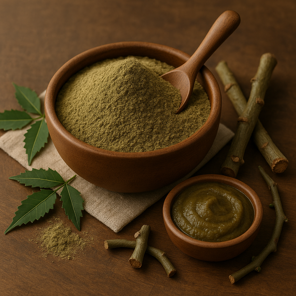 Neem Giloy Powder – 100% Natural | Immunity Booster, Detox & Skin Health Ayurvedic Blend