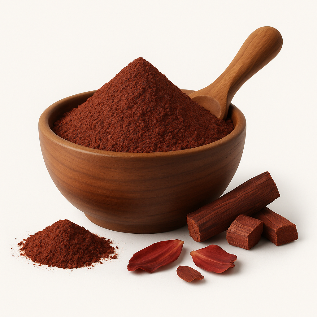 Red Sandal Powder (Rakta Chandan) – 100% Natural | Skin Brightening, Anti-Acne & Glow Enhancing Herb