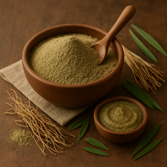 Vetiver Herbs Powder (Khus) – 100% Natural | Cooling, Detox & Skin Glow Ayurvedic Herb