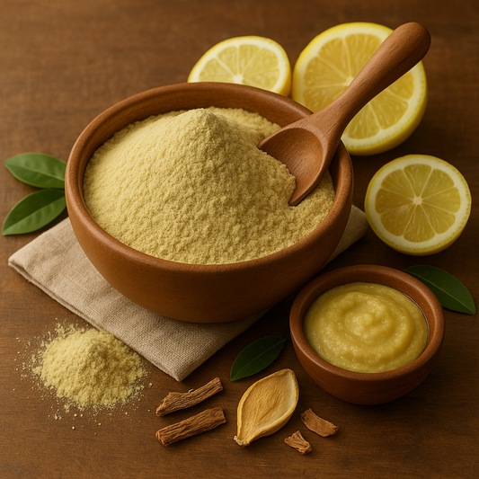 Lemon Powder (Citrus limon) – 100% Natural | Skin Brightening, Detox & Hair Cleansing Herb